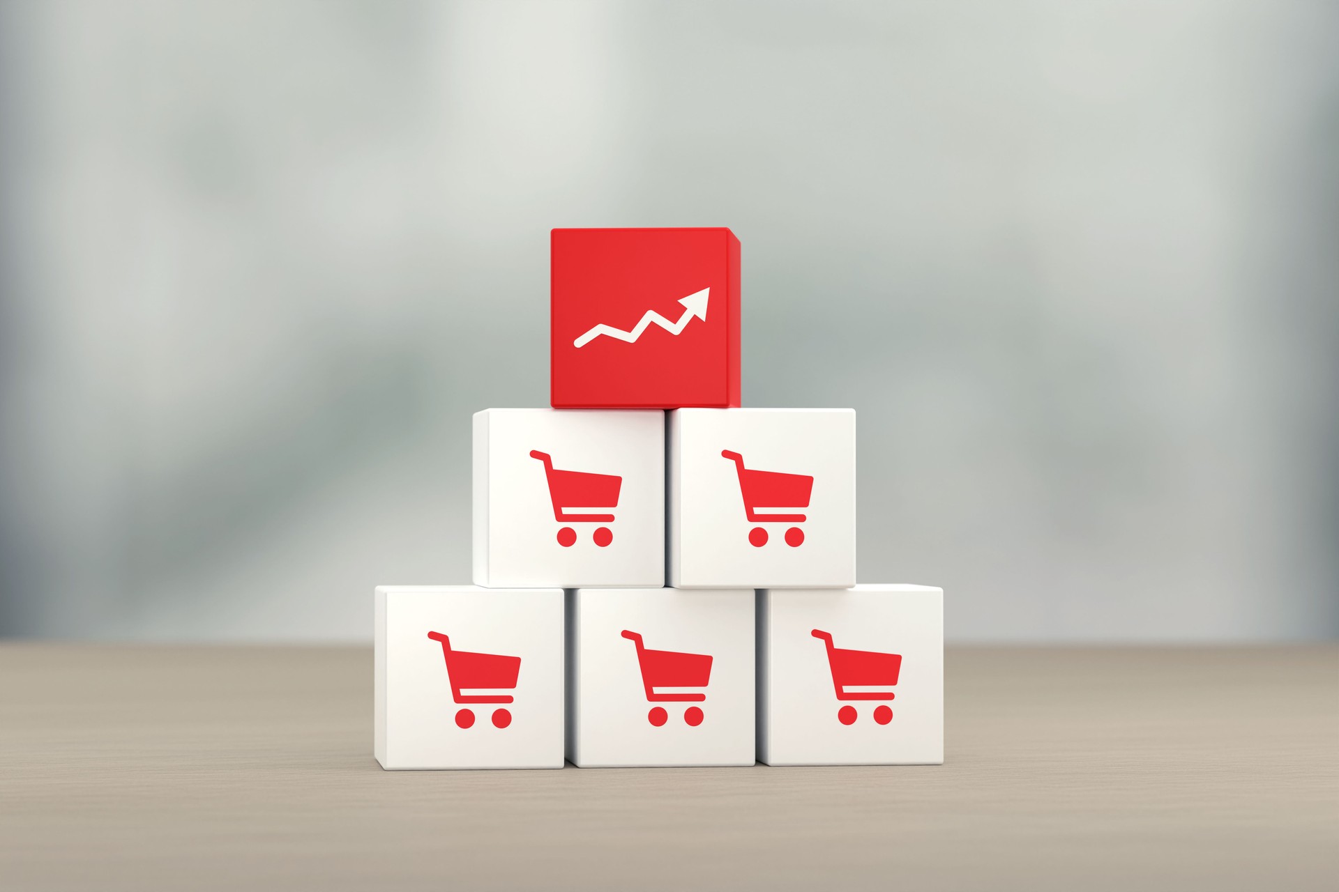 Shopping Cart icon And Success Arrow Graph